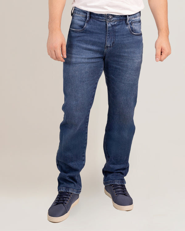 Calça Jeans Masculina Tradicional Regular Slim