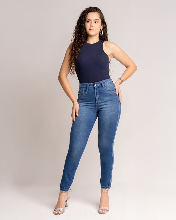 Calça Cigarrete Jeans Feminina