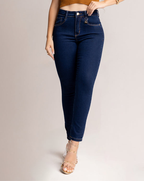 Calça Jeans Feminina Azul Cigarrete