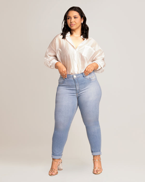 Calça Jeans Plus Size Cigarrete