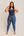 Calça Jeans Plus Size Skinny Chapa Barriga Com Cinto de Lenço