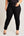 Calça Skinny Plus Size Jeans Preto Com Cinto Jeans