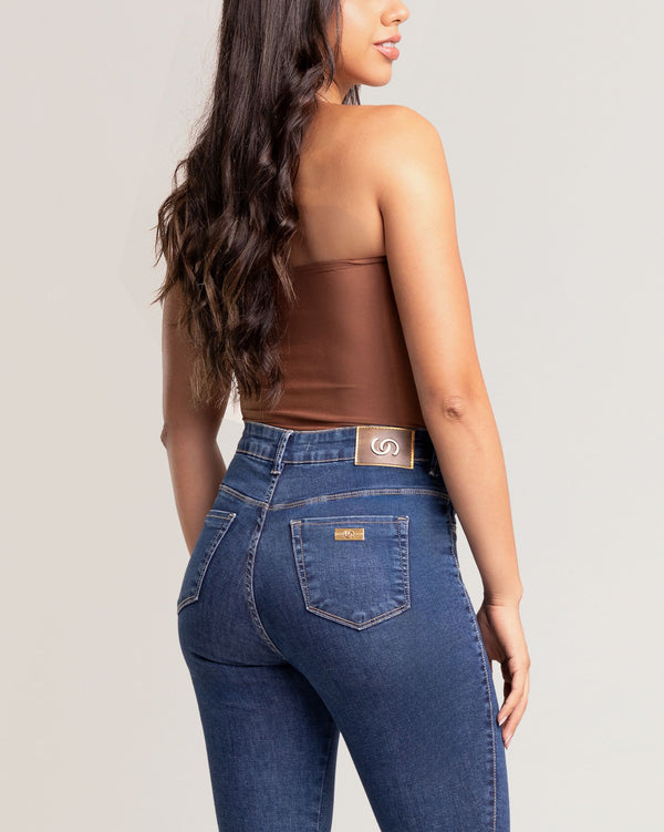 Calça Jeans Skinny Feminina Cintura No Lugar